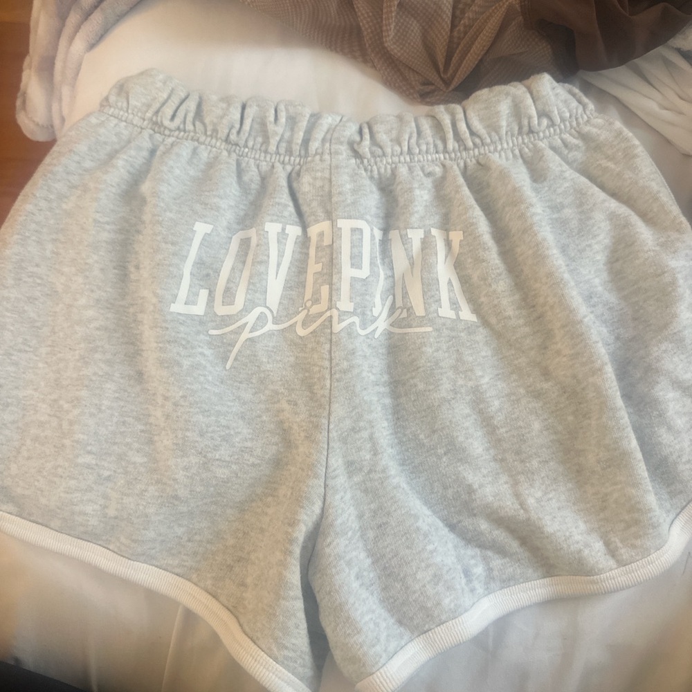 Victoria's Secret Love Pink Athletic Shorts - Light Gray
